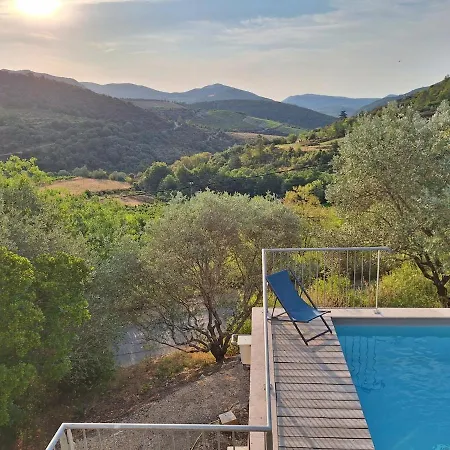 Dom wakacyjny L'espinouse Piscine Vue Climatisation 9 Personnes Roquebrun