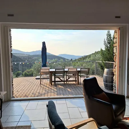 L'espinouse Piscine Vue Climatisation 9 Personnes Semesterbostad *